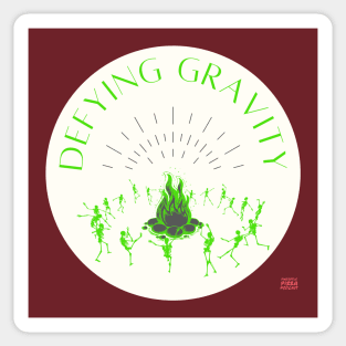 Defying gravity Sticker